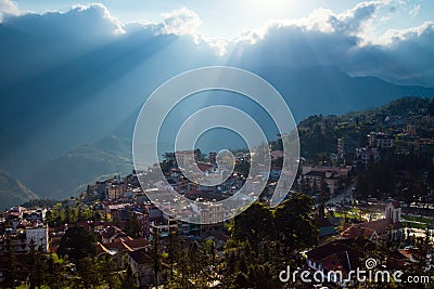 Sapa Town Stock Photo