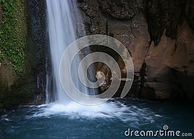 Sapadere canyon small waterfall in Antalya, Turkey. Stock Photo