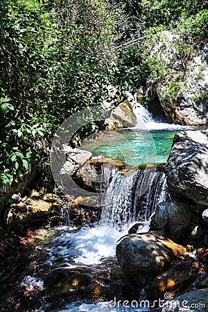 Sapadere Canyon waterfalls Alanya, Antalya - Turkey. Stock Photo