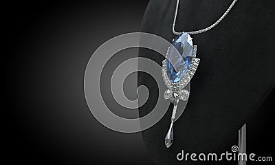 Saphire necklace Stock Photo