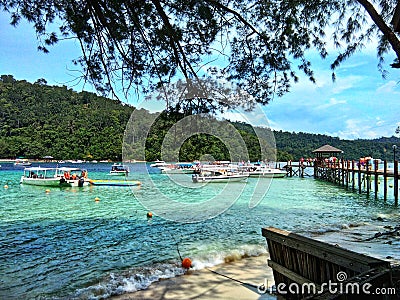 Sapi Island, Sabah Malaysia. Stock Photo
