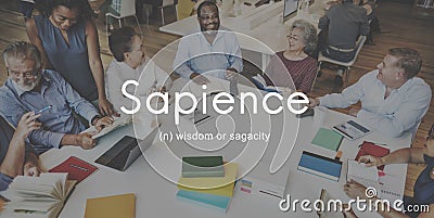 Sapience Highly Educated People Graphic Concept Stock Photo