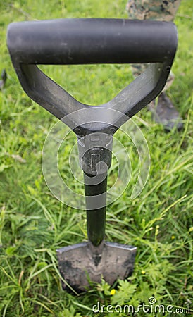 Sapper shovel each camping Stock Photo