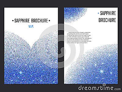 Sapphire Brochure Template Vector Illustration