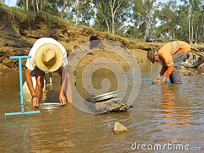 Sapphire seekers Editorial Stock Photo