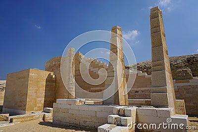 Saqqara, Egypt: Funerary Complex of Djoser Stock Photo