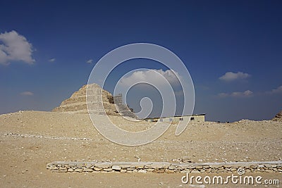 Saqqara, Egypt: The Step Pyramid of Djoser Stock Photo