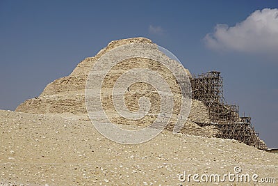 Saqqara, Egypt: The Step Pyramid of Djoser Stock Photo