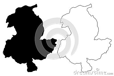 Sar-e Pol Province map vector Vector Illustration