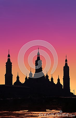 Saragossa cathedral Stock Photo