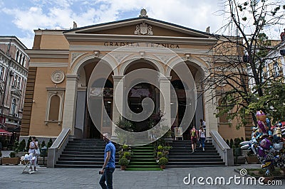 Sarajevo, Bosnia and Herzegovina, skyline, food, market, Gradska Trznica Markale, City Market, square Editorial Stock Photo