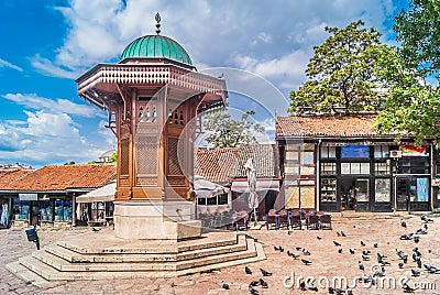 Sarajevo old city center. Stock Photo