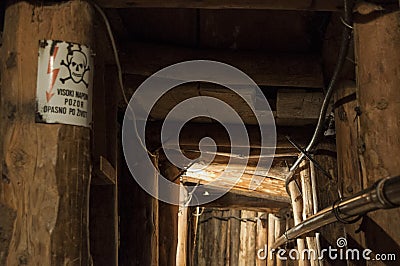 Sarajevo, tunnel, Sarajevo Tunnel Museum, Kolar family, Bosnian War, underground, the Siege of Sarajevo, rail Editorial Stock Photo