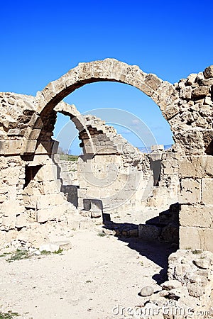 Saranda Kolones (Forty Columns) Paphos Cyprus Stock Photo