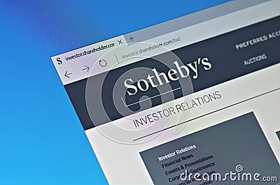 Sotheby`s Editorial Stock Photo