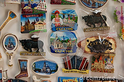 Saratov, Engels, souvenir Editorial Stock Photo