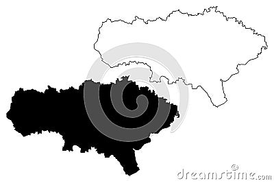 Saratov Oblast map vector Vector Illustration