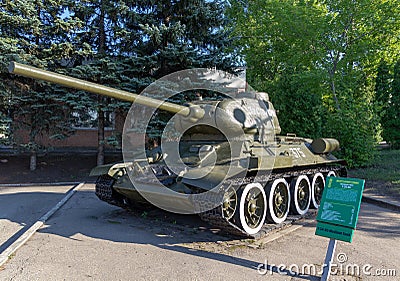 Saratov, Russia - August 16, 2018: Soviet heavy armored tank in Victory Park Editorial Stock Photo