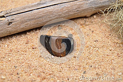 Sard-onyx on beach Stock Photo