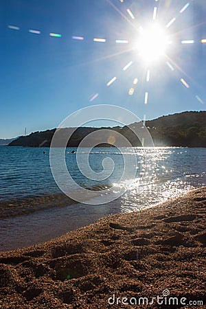 Sardegna, Italy, La Maddalena Island, Spiaggia dei due Mari Stock Photo
