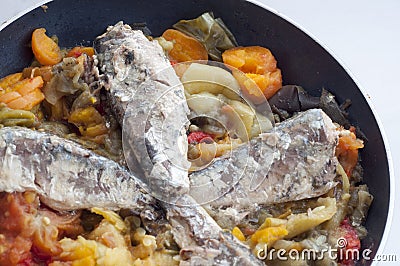 Sardines plate Stock Photo