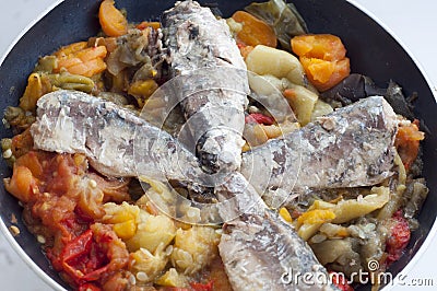 Sardines plate Stock Photo