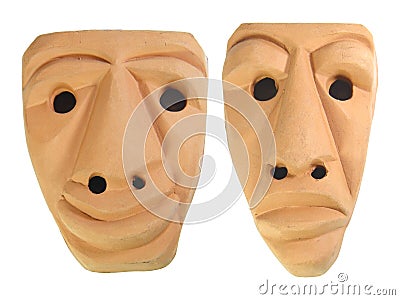 Sardinia Earthen Masks Stock Photo