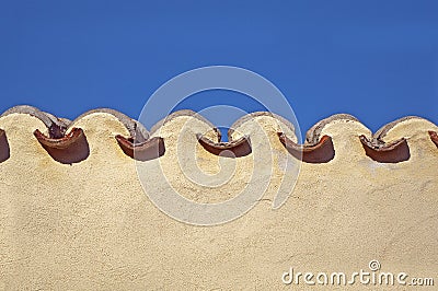 Mediterranean architecture. Roof profile Stock Photo