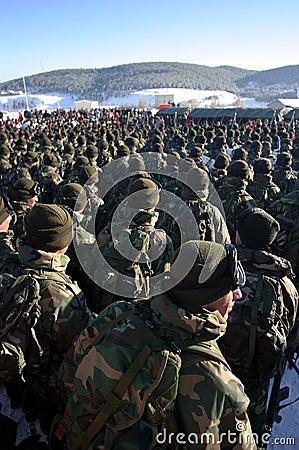 Turkish soldiers at Sarikamis Allahuekber Mountains Editorial Stock Photo