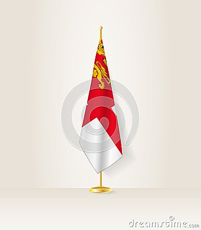 Sark flag on a flag stand Vector Illustration