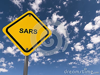 Sars traffic sign Stock Photo