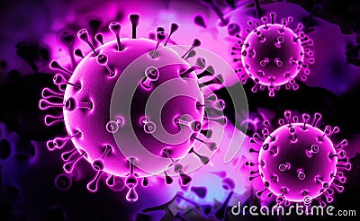 Sars virus Cartoon Illustration