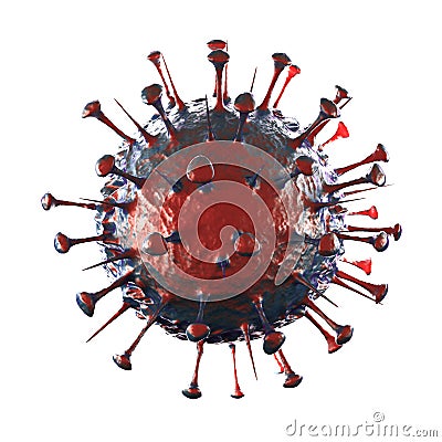 Sars Virus - Isolated on White Stock Photo