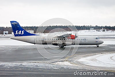 SAS ATR 72-600 Editorial Stock Photo