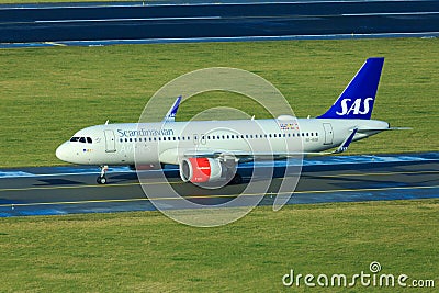 SAS Airbus A320 NEO Editorial Stock Photo