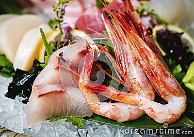 Sashimi Japanese food healthy eating Stock Photo