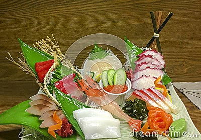 Sashimi platter Stock Photo