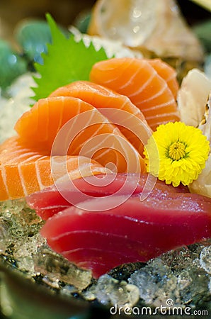 Sashimi set of salmon, tuna, Japanese food Stock Photo