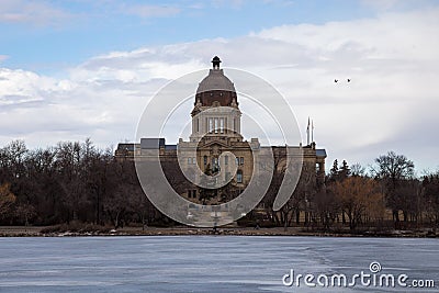 Saskatchewan Legislative Building in Regina, Saskatchewan. Editorial Stock Photo
