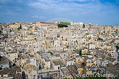 Sassi di Matera historical centre Sasso Barisano, Basilicata, It Stock Photo