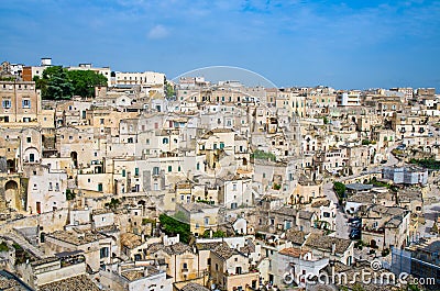 Sassi di Matera historical centre Sasso Barisano, Basilicata, It Stock Photo