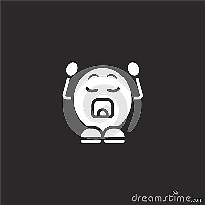 sassy icon. Filled sassy icon for website design and mobile, app development. sassy icon from filled emoji people collection Vector Illustration