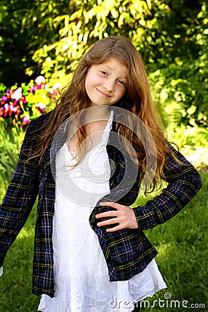 Sassy Preteen Girl Stock Photo