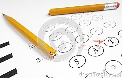 SAT exam Stock Photo