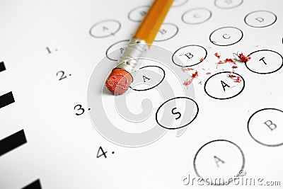 SAT exam Stock Photo