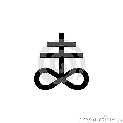 Satanism Leviathan cross sign icon. Element of religion sign icon for mobile concept and web apps. Detailed Satanism Leviathan cro Stock Photo