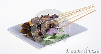 Satay. Asian cuisine - Satay on background Stock Photo