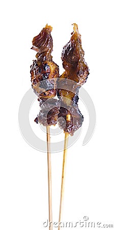 Satay. Asian cuisine - Satay on background Stock Photo