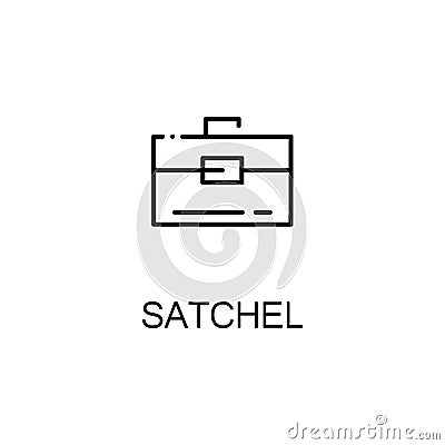 Satchel line icon Vector Illustration