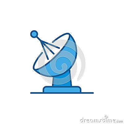 Satellite Antenna Dish vector concept blue icon Vector Illustration